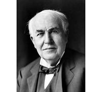 Portrait Inventor Thomas Alva Edison Old Photo Art Print Canvas Premium Wall Decor Poster Mural