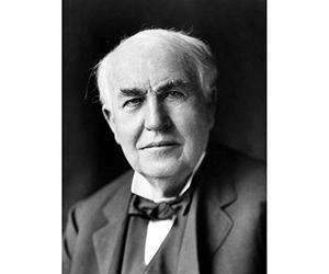 Portrait Inventor Thomas Alva Edison Old Photo Art Print Canvas Premium Wall Decor Poster Mural