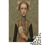 Portrait, Maid Jigsaw Puzzles Renaissance Period Challenge Toy Educational Games Home Decoration for Adults& Teenager Age 14 Years Up 70x50cm/1000pcs
