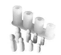 Portrait Mold - 4-Cavity Plaster | Silicone 3D for Cake Decorating Cupcake Topper Clay Decor, Human Face Head Bust Statue Casting Epoxy Resin Chocolate Fondant Soap Wax Candle Making Art Handcrafted