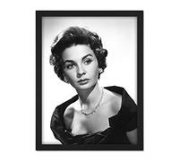 Portrait Movie Actress Jean Simmons Promo Photo Artwork Framed Wall Art Print 18X24 Inch