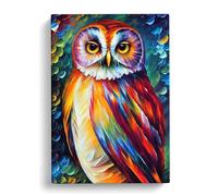 Portrait Of A Barn Owl No.5 Canvas Print | Gallery Wrapped 30mm Frame Wall Art | 30x20 inches | Ready to Hang | Modern Animals Picture | Living Room Bedroom Lounge Office