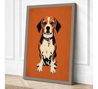 Portrait of a Beagle Modern Canvas Wall Art Print 24x16 Inch (61 x 41 cm)