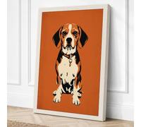 Portrait of a Beagle Modern Canvas Wall Art Print 24x16 Inch (61 x 41 cm)