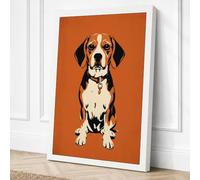 Portrait of a Beagle Modern Canvas Wall Art Print 24x16 Inch (61 x 41 cm)