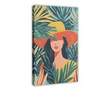 Portrait of A Bohemian Woman Without A Face Canvas Poster Bedroom Decor Landscape Office Room Decor Gift 12x18inch(30x45cm)