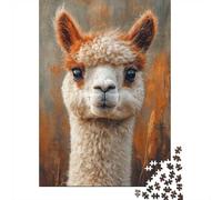 Portrait of A Cute Alpaca Jigsaw Puzzle for Adults, 1000 Pieces, 70x50cm/1000pcs, Quiet Home Activity, Evening Leisure And Year-Round Leisure