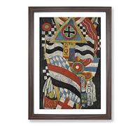 Portrait of A German Officer by Marsden Hartley Framed Print | A2 Walnut Framed Wall Art | Ready to Hang | Modern Nature Picture | Living Room Bedroom Lounge Office