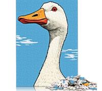 Portrait of A Goose Jigsaw Puzzles Puzzle for Adults Kids. 1000 Piece Impossible Challenge Toy Educational Game Home Decoration for Educational Games Gifts 1000pcs (38x26cm)