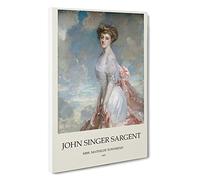 Portrait of A Lady John Singer Sargent Canvas Print | Gallery Wrapped 30mm Frame Wall Art | 30x20 inches | Ready to Hang | Contemporary People Picture | Living Room Bedroom Lounge Office