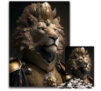 Portrait Of A Lion Hero 1000 Piece Jigsaw Jigsaw Puzzles for Adults Family Fun Activity Brain Challenge for Teenager 1000 PCS(38x26cm)