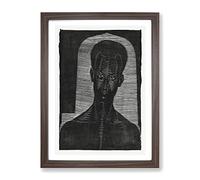 Portrait Of A Man By Samuel De Mesquita Classic Painting Framed Wall Art Print, Ready to Hang Picture for Living Room Bedroom Home Office Décor, Walnut A3 (34 x 46 cm)