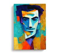 Portrait Of A Man Canvas Print | Gallery Wrapped 30mm Frame Wall Art | 30x20 inches | Ready to Hang | Abstract People Picture | Living Room Bedroom Lounge Office