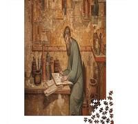 Portrait of A Medieval Scholar Jigsaw Puzzles for Adults And Kids. 1000 Pieces Whimsical Challenge Toy Educational Game Home Decor 38x26cm/1000pcs