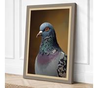 Portrait of a Pigeon Vintage Canvas Wall Art Print 24x16 Inch (61 x 41 cm)