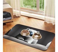 Portrait of a polar bear Pet Absorbent Leather Tablecloth 30x45cm with Non-Slip Rubber Base for Cats and Dogs