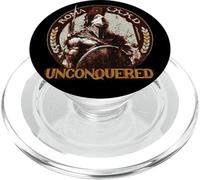 Portrait of a Roman Centurion with Helmet Grunge Art Rome PopSockets PopGrip for MagSafe