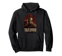 Portrait of a Roman Centurion with Helmet Grunge Art Rome Pullover Hoodie
