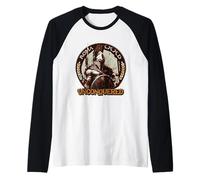 Portrait of a Roman Centurion with Helmet Grunge Art Rome Raglan Baseball Tee