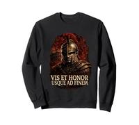 Portrait of a Roman Centurion with Helmet Grunge Art Rome Sweatshirt