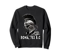 Portrait of a Roman Centurion with Helmet Grunge Art Rome Sweatshirt