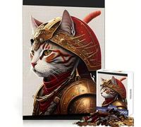 Portrait of A Samurai Cat 1000 Piece Jigsaw Puzzles for Teenagers Jigsaw Think Game Calm Mind Quality Edge (50x75cm)