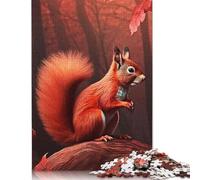 Portrait of A Squirrel Puzzle Premium 100% Recycled Board Paper Rectangular Jigsaw Puzzle for Adults Teen Unique Gift 1000pcs (26x38cm)