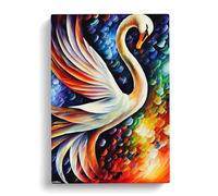 Portrait Of A Swan No.2 Canvas Print | Gallery Wrapped 30mm Frame Wall Art | 30x20 inches | Ready to Hang | Modern People Picture | Living Room Bedroom Lounge Office
