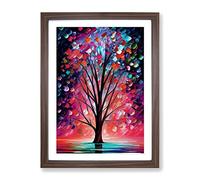 Portrait Of A Tree No.2 Framed Print | A3 Walnut Framed Wall Art | Ready to Hang | Modern Floral Picture | Living Room Bedroom Lounge Office
