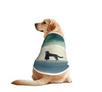 Portrait of a Wolf Dog Shirt Vest Dog Clothes- Breathable Cooling for Big Dogs, Sun Protection Comfort Wear for Golden Retriever, Husky, Alaska Outdoor Activities XX-Large