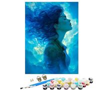 Portrait of a Woman Abstract Paint by Numbers for Adults With Frame, Paint by Numbers, Easy Diy Oil Painting Kits on Canvas with Brushes, Hobbies Women for Home Wall Decor Gifts 32 x 44 inch BJHDK122