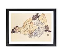 Portrait Of A Woman Vol.5 By Egon Schiele Classic Painting Framed Print | A3 Black Framed Wall Art | Ready to Hang | Classic Historical Picture | Living Room Bedroom Lounge Office