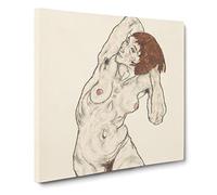 Portrait Of A Woman Vol.7 by Egon Schiele Canvas Print | Gallery Wrapped 30mm Frame Wall Art | 20x20 inches | Ready to Hang | Classic People Picture | Living Room Bedroom Lounge Office