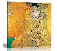 Portrait of Adele Bloch-Bauer I by Gustav Klimt Canvas Prints Wall Art Pictures Modern Framed Wrapped Artwork 60 x 60cm (24 x 24 inches)