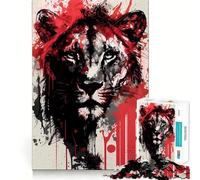 Portrait of An African Lio 1000 Pieces Jigsaw Puzzles for Adults Memory Boost Home Pastime Image Assembly Wall Art Decor (38x26cm)