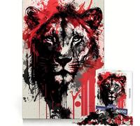 Portrait of An African Lio 1000 Pieces Jigsaw Puzzles for Adults Memory Boost Home Pastime Image Assembly Wall Art Decor (38x26cm)