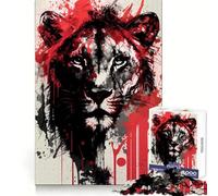 Portrait of An African Lio Jigsaw Puzzles 1000 Pieces for Adults Logic Sense Toy Leisure Time Smooth Edge Seasonal Gift (38x52cm)