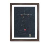Portrait Of An Artist By Paul Klee Classic Painting Framed Wall Art Print, Ready to Hang Picture for Living Room Bedroom Home Office Décor, Walnut A4 (34 x 25 cm)