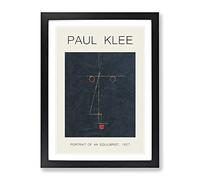 Portrait Of An Artist By Paul Klee Exhibition Museum Painting Framed Wall Art Print, Ready to Hang Picture for Living Room Bedroom Home Office Décor, Black A2 (64 x 46 cm)