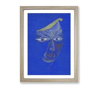 Portrait Of An Oriental By Paul Klee Classic Painting Framed Wall Art Print, Ready to Hang Picture for Living Room Bedroom Home Office Décor, Oak A2 (64 x 46 cm)