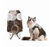 Portrait of an Owl Custom Patterned Surgery Suit for Dogs Cat- Post-Surgery Recovery, Wound Care, and Anxiety Relief - Soft Cotton Dog Pajamas with Full Belly Coverage Medium