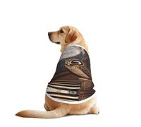 Portrait of an Owl Dog Shirt Vest Dog Clothes- Breathable Cooling for Big Dogs, Sun Protection Comfort Wear for Golden Retriever, Husky, Alaska Outdoor Activities X-Large