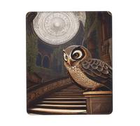 Portrait of an Owl pattern Custom Designed Mouse Pad with Wrist Rest - Unique Personalized Gaming and Office Desk Mat for Enhanced Comfort and Style