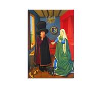 Portrait of Arnolfini And His Wife Poster Decorative Painting Canvas Wall Posters And Art Picture Print Modern Family Bedroom Decor Posters 12x18inch(30x45cm)