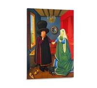 Portrait of Arnolfini And His Wife Poster Decorative Painting Canvas Wall Posters And Art Picture Print Modern Family Bedroom Decor Posters 16x24inch(40x60cm)