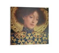 Portrait of Beatrice Portinari Gustav Klimt's Poster (1) Art Print Wall Photo Hanging Picture Family Bedroom Decor 28x28inch(70x70cm)