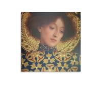 Portrait of Beatrice Portinari Gustav Klimt's Poster (1) Artworks Picture Print Wall Art Painting Canvas Decor Home Decorative 16x16inch(40x40cm)