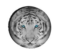 Portrait of Beautiful Wild Tiger Spare Tire Cover Wheel Protectors Waterproof Soft Wheel Cover Fits for Tire Diameter 24-33 Inches Universal Fit Car Rv SUV Truck