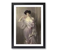 Portrait of Betty Wertheimer by Giovanni Boldini Framed Print | A2 Black Framed Wall Art | Ready to Hang | Modern Nature Picture | Living Room Bedroom Lounge Office