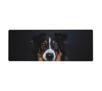 Portrait Of Border Collie Print,Mouse Pad Large Desk Pad Computer Keyboard Mouse Mat With Non Slip Rubber Base 30 x 80 cm
